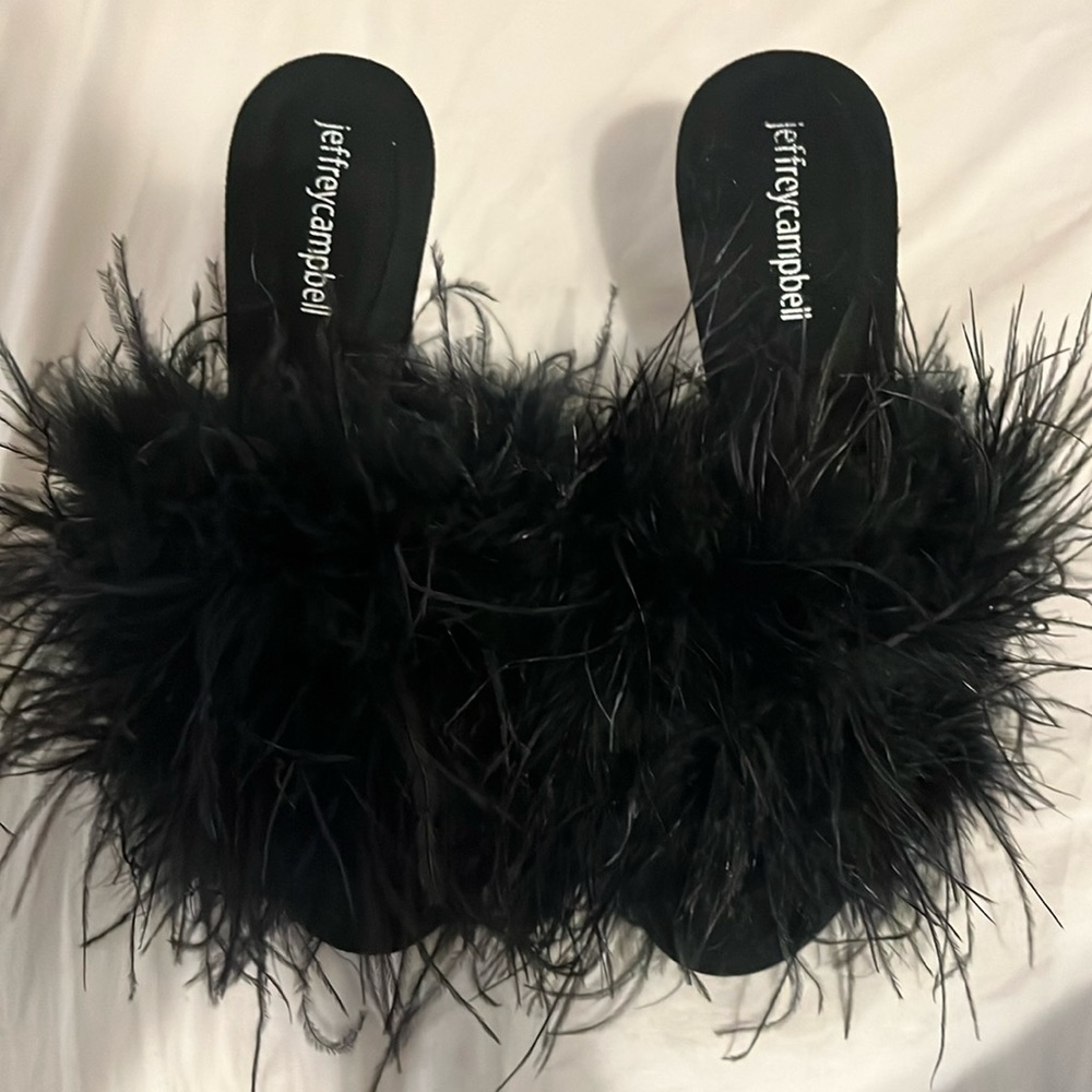 Jeffrey Campbell feather heels
